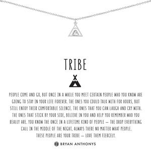 Bryan Anthonys Silver ‘Tribe’ friendship necklace
